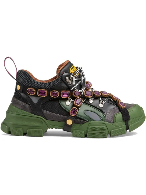 Gucci Flashtrek Sneakers With Removable Crystals , Farfetch