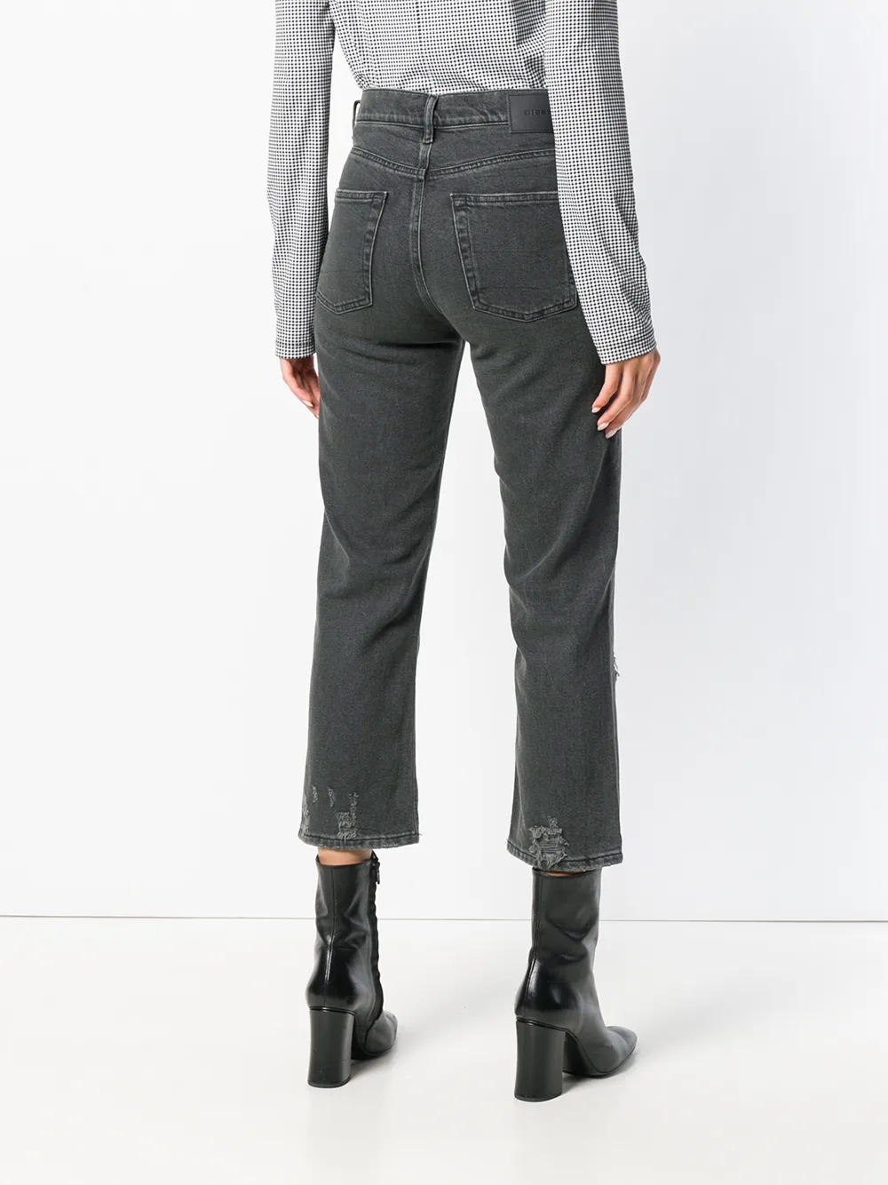 Diesel cropped slim fit jeans Zwart