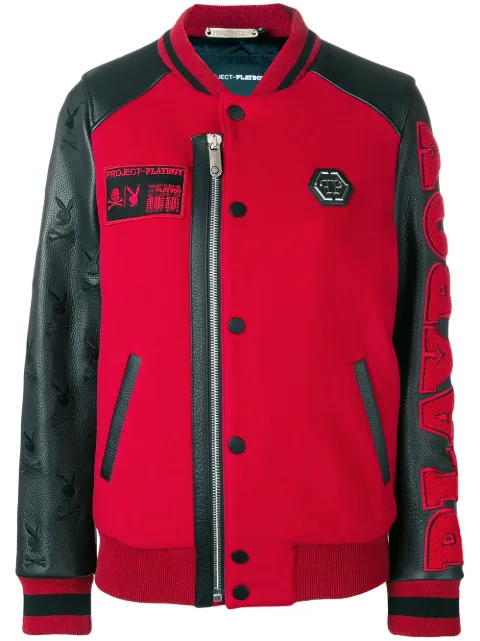 PHILIPP PLEIN PHILIPP PLEIN X PLAYBOY LOGO BOMBER JACKET