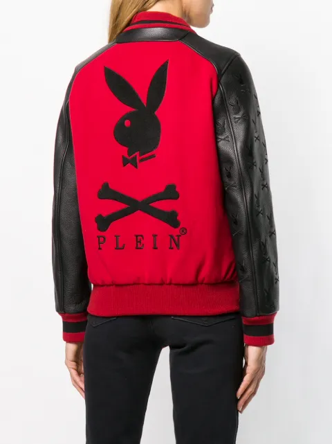 PHILIPP PLEIN PHILIPP PLEIN X PLAYBOY LOGO BOMBER JACKET