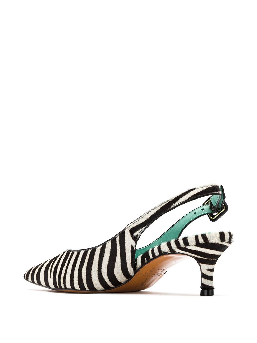 фото Blue Bird Shoes leather Zebra slingback pumps