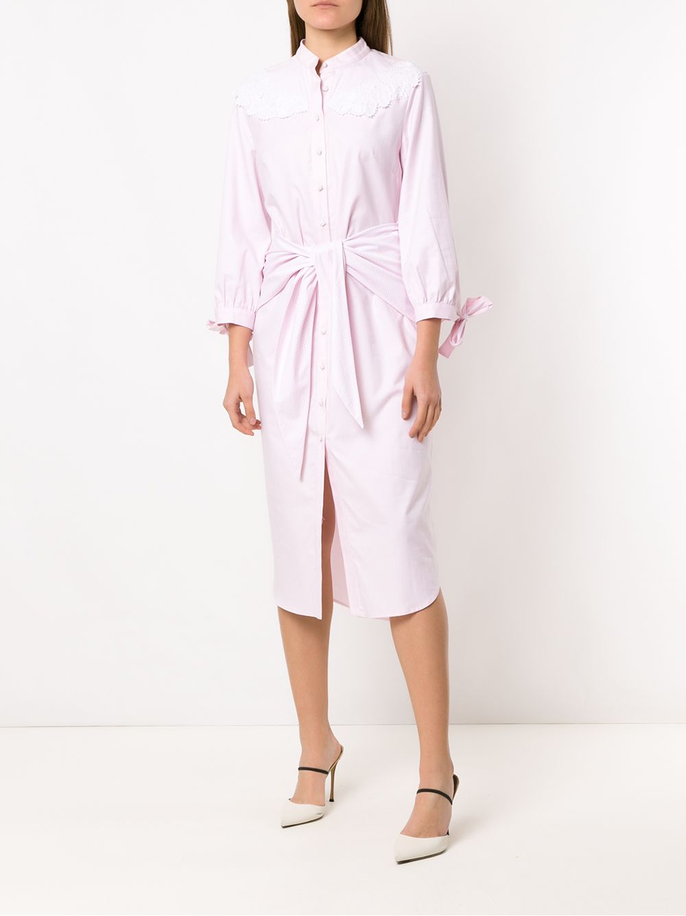 фото Martha Medeiros shirt dress with lace detail