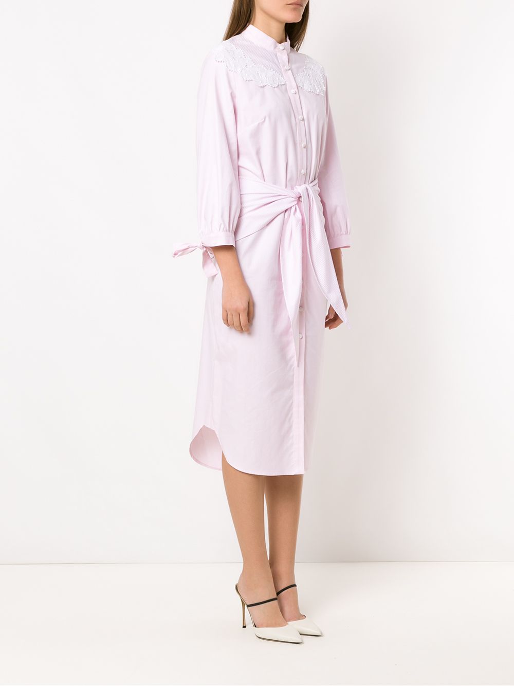 фото Martha Medeiros shirt dress with lace detail