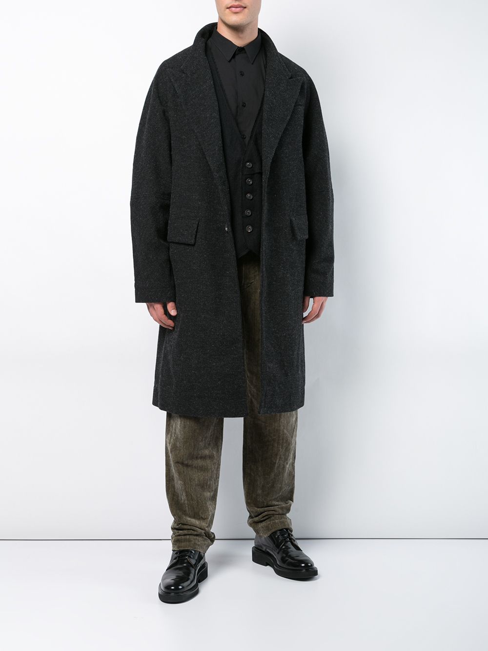 фото Ziggy chen однобортное пальто в стиле оверсайз