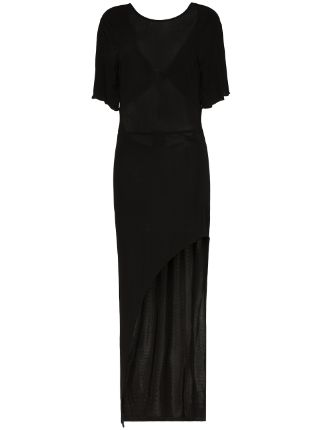 Faith Connexion Semi Sheer Asymmetric Hem Dress - Farfetch