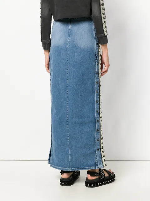 kappa denim skirt