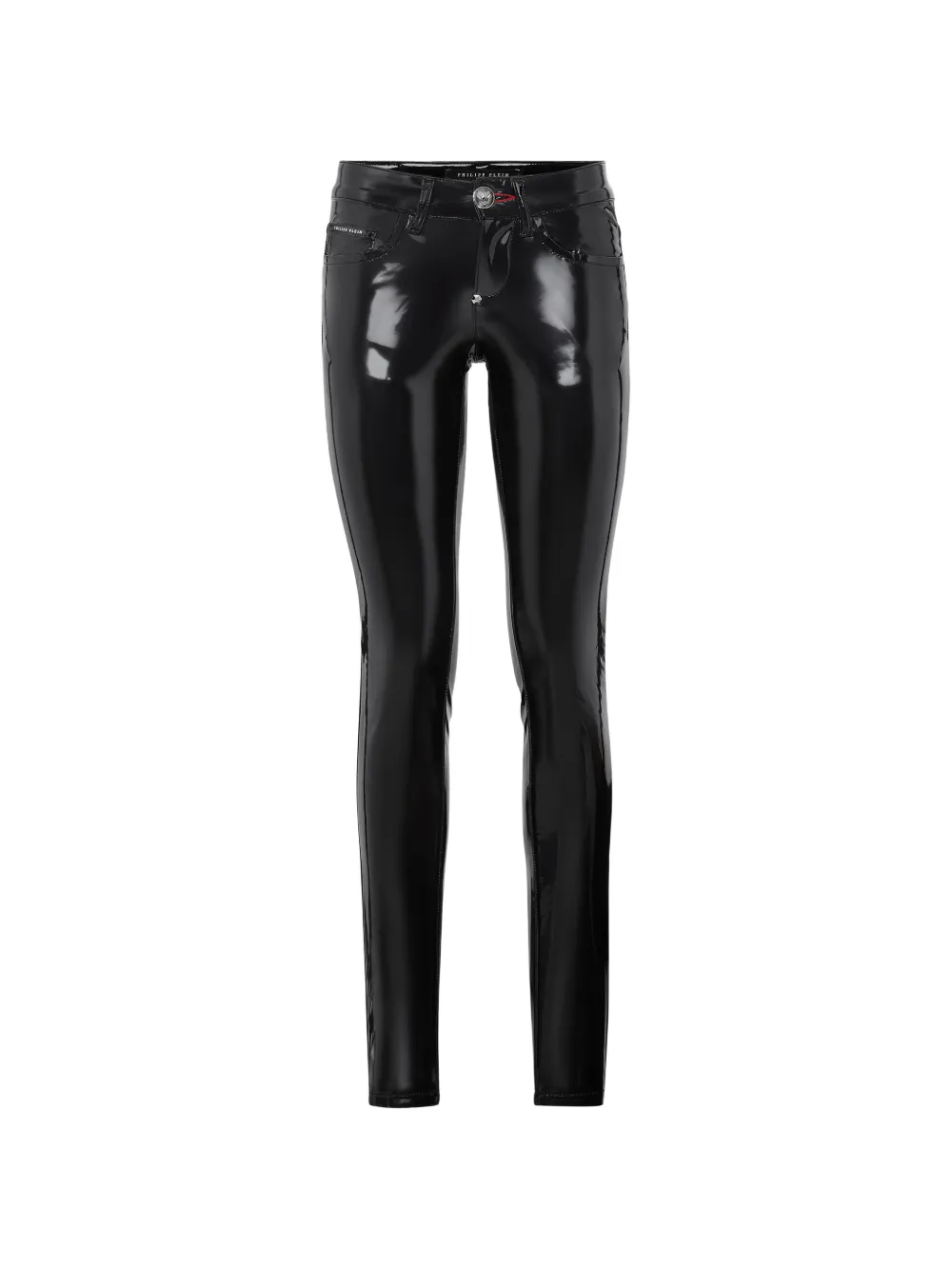 Philipp Plein patent-finish trousers - Nero