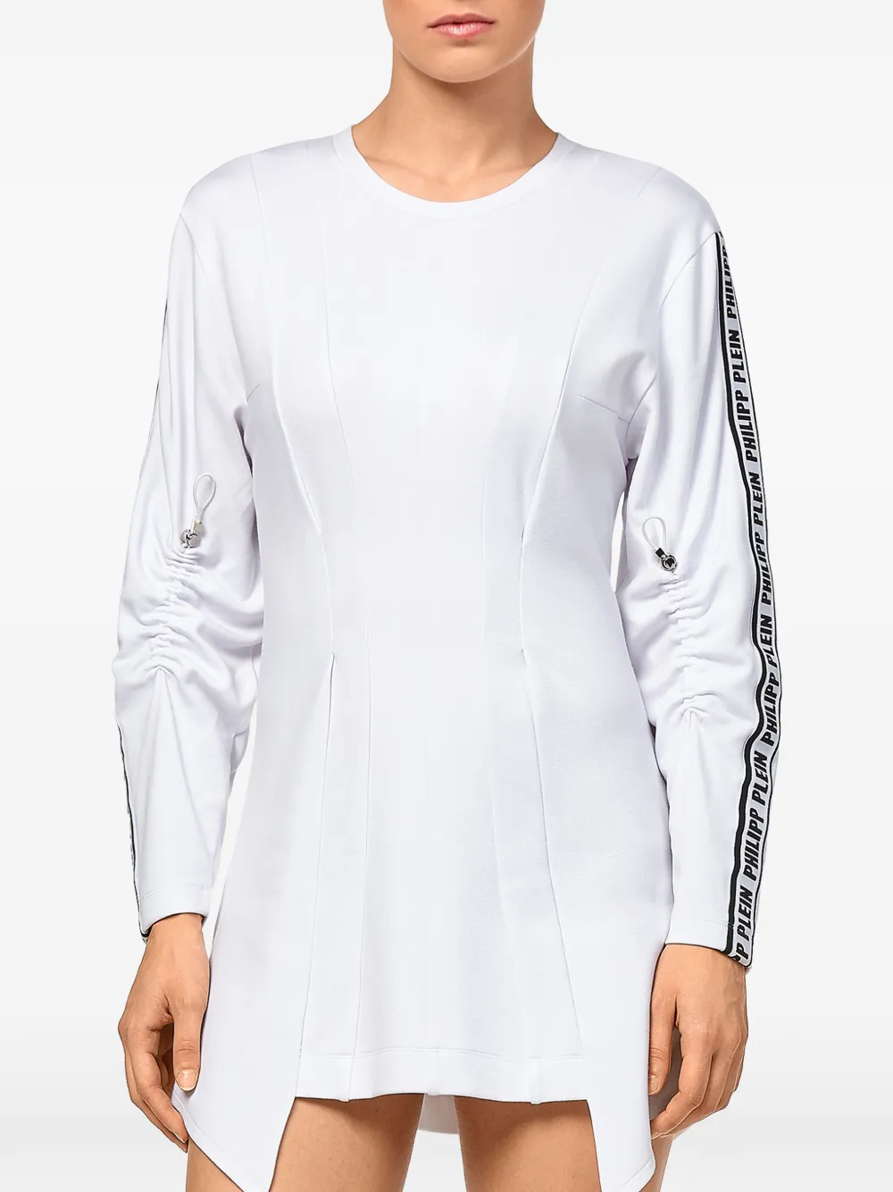 Philipp Plein long-sleeve mini dress Wit