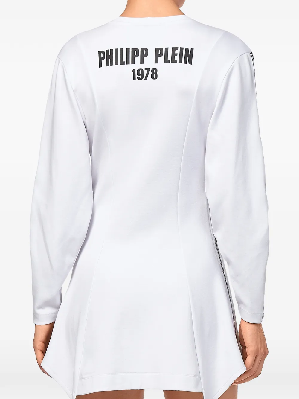 Philipp Plein long-sleeve mini dress Wit