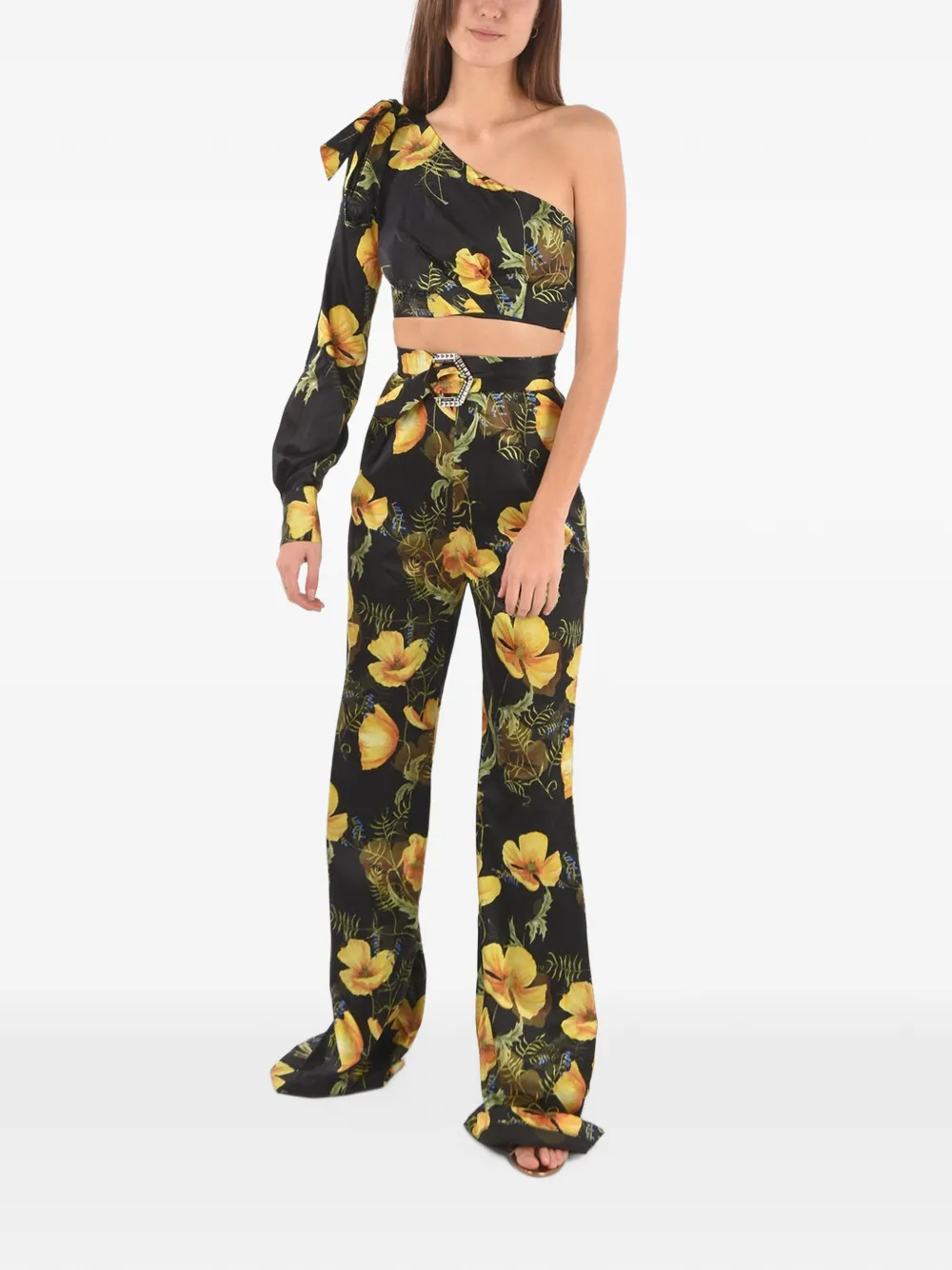 Philipp Plein ensemble top-pantalon In Flowers - Noir