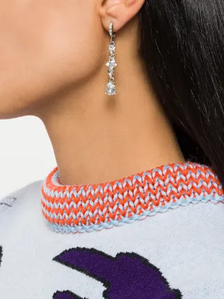 Givenchy Vintage Crystal Drop Earrings Farfetch Givenchy Vintage Crystal Drop Earrings