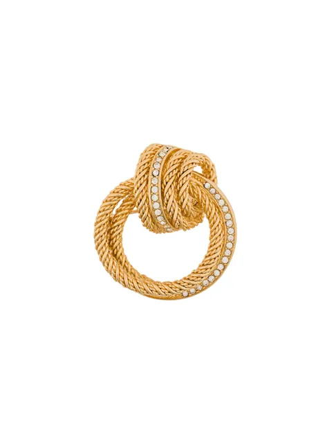 Christian Dior Pre-Owned broche con detalle de nudo 1970