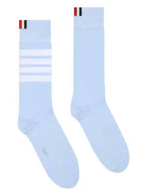 Thom Browne【 ダックスフンド ☆ミッドカーフソックス メンズ】 セール】FUNMIX MID CALF SOCKS W/ 4 BAR IN COTTON（ソックス