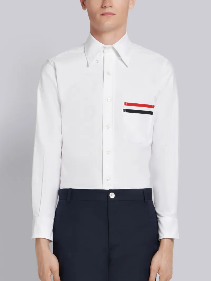 White Oxford Grosgrain Pocket Shirt 
