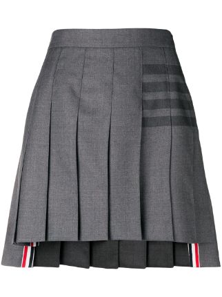 Thom Browne 4-Bar Pleated Mini Skirt - Farfetch