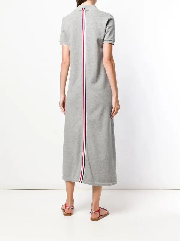 RWB ストライプ ポロ ドレス Thom Browne RWB-stripe Polo Shirt Dress | Grey | FARFETCH