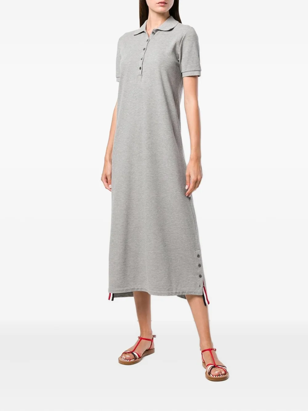 Thom Browne قميص طويل بولو مزين بخطوط | فساتين نهار | Image 2