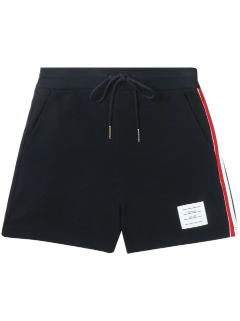 Thom Browne stripe-detail piqué-weave shorts 