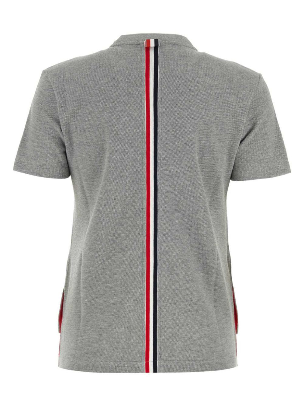 Thom Browne RWB Stripe piqué Tee - Grey