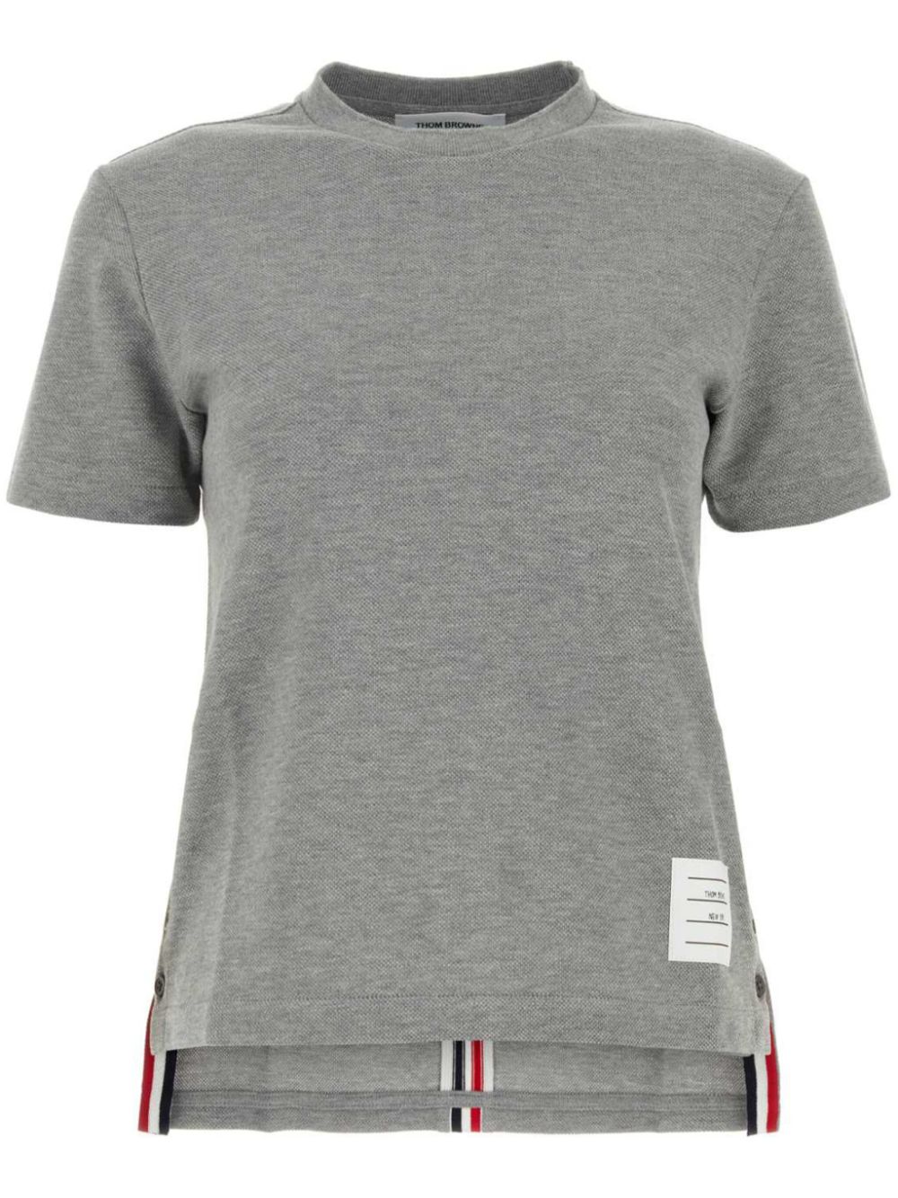 Thom Browne RWB Stripe piqué Tee - Grey