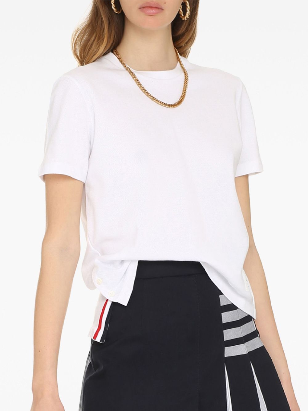 Thom Browne RWB striped T-shirt - White