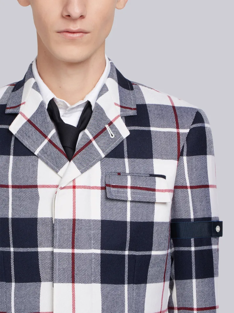 Buffalo Tartan Chesterfield Overcoat Thom Browne Official