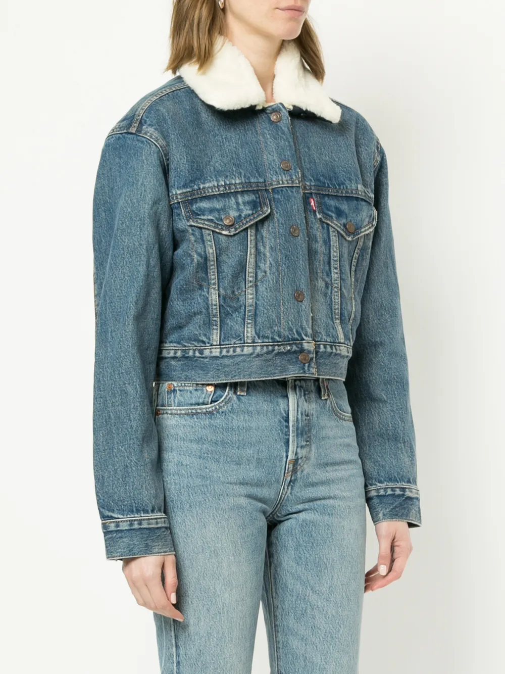 levis cropped sherpa jacket