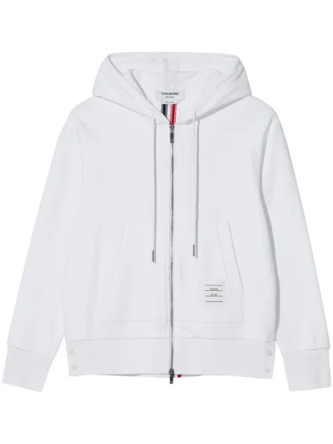 Thom Browne RWB-stripe cotton zip-up hoodie