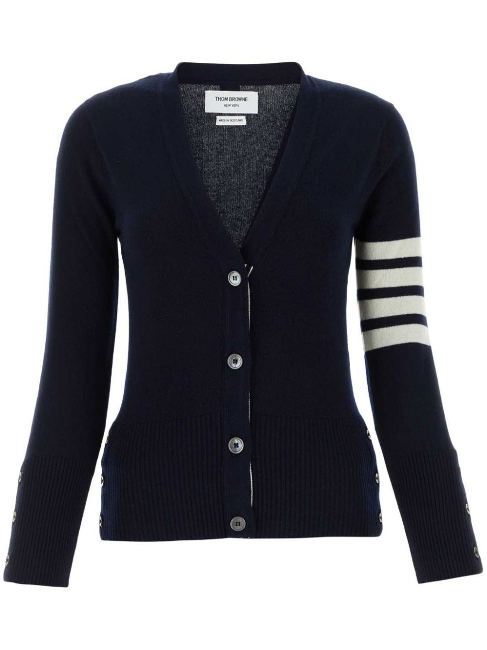 Thom Browne 4-bar stripe cashmere cardigan - Blue