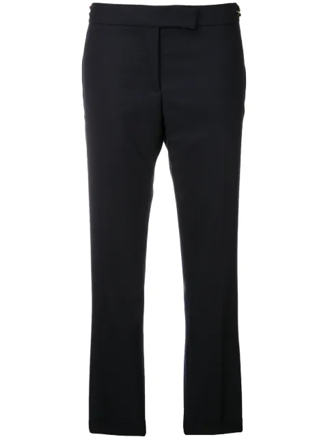 skinny fit wool trousers