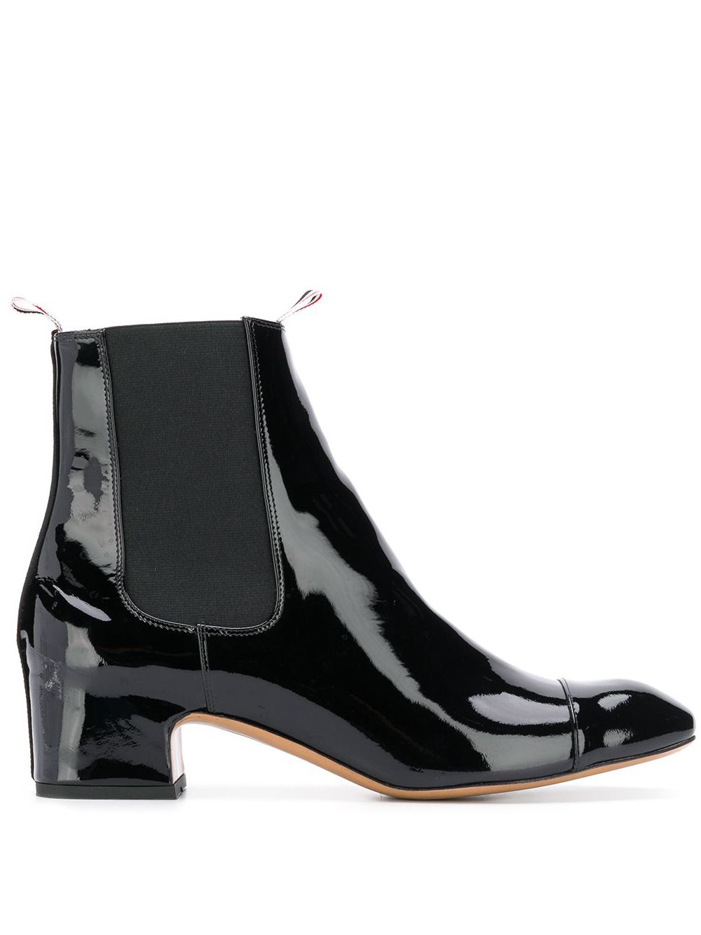 patent leather chelsea boots