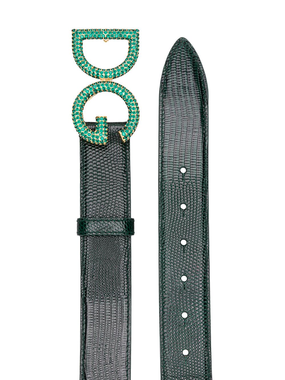 фото Dolce & gabbana snake embossed crystal logo belt