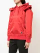 Undercover frilled shoulder satin hoodie