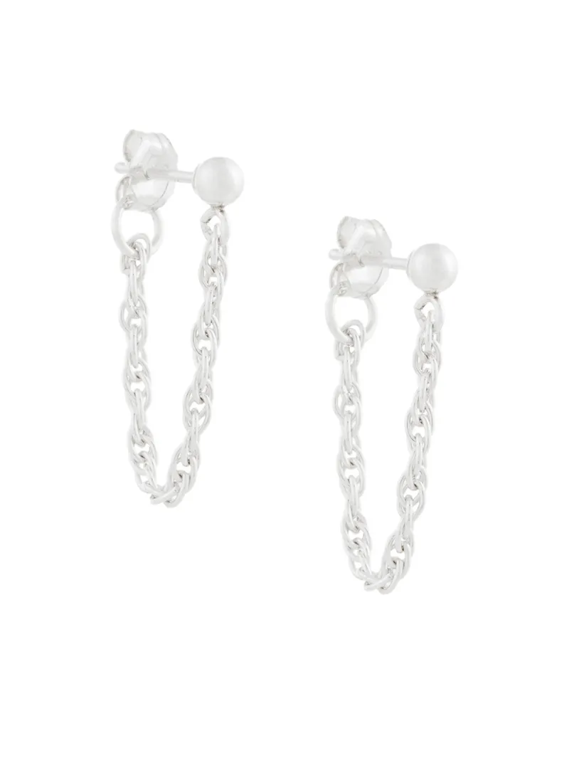 Pee Grand Rope Chain Earrings Metallic Modesens Pee Grand Rope Chain Earrings Metallic