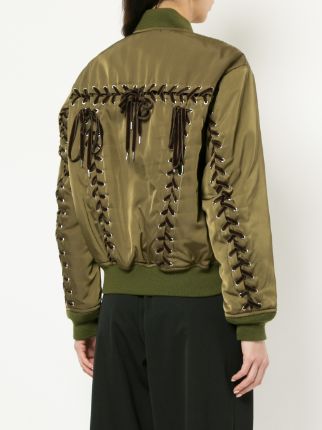 lace-up MA1 bomber jacket展示图