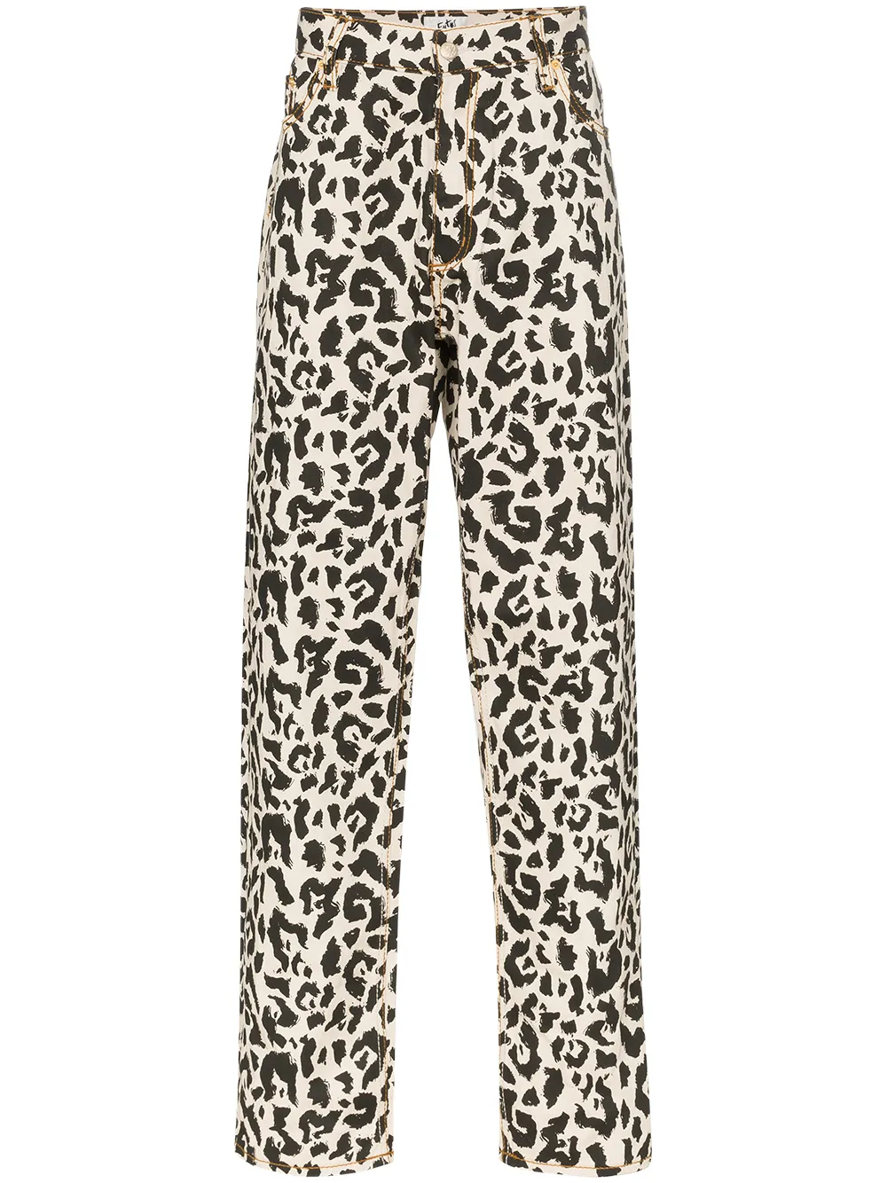 Eytys Jeans EYTYS 'BENZ' JEANS MIT LEO-PRINT - NUDE
