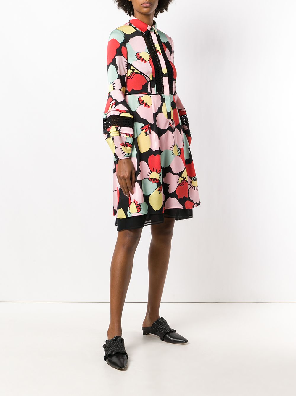 фото Talbot runhof платье-рубашка с цветочным принтом