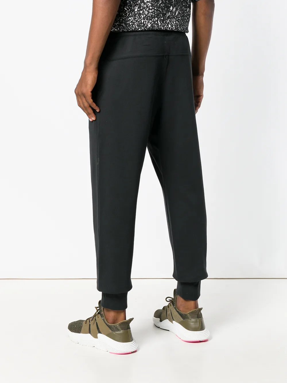 adidas geribbelde broek met manchetten Zwart