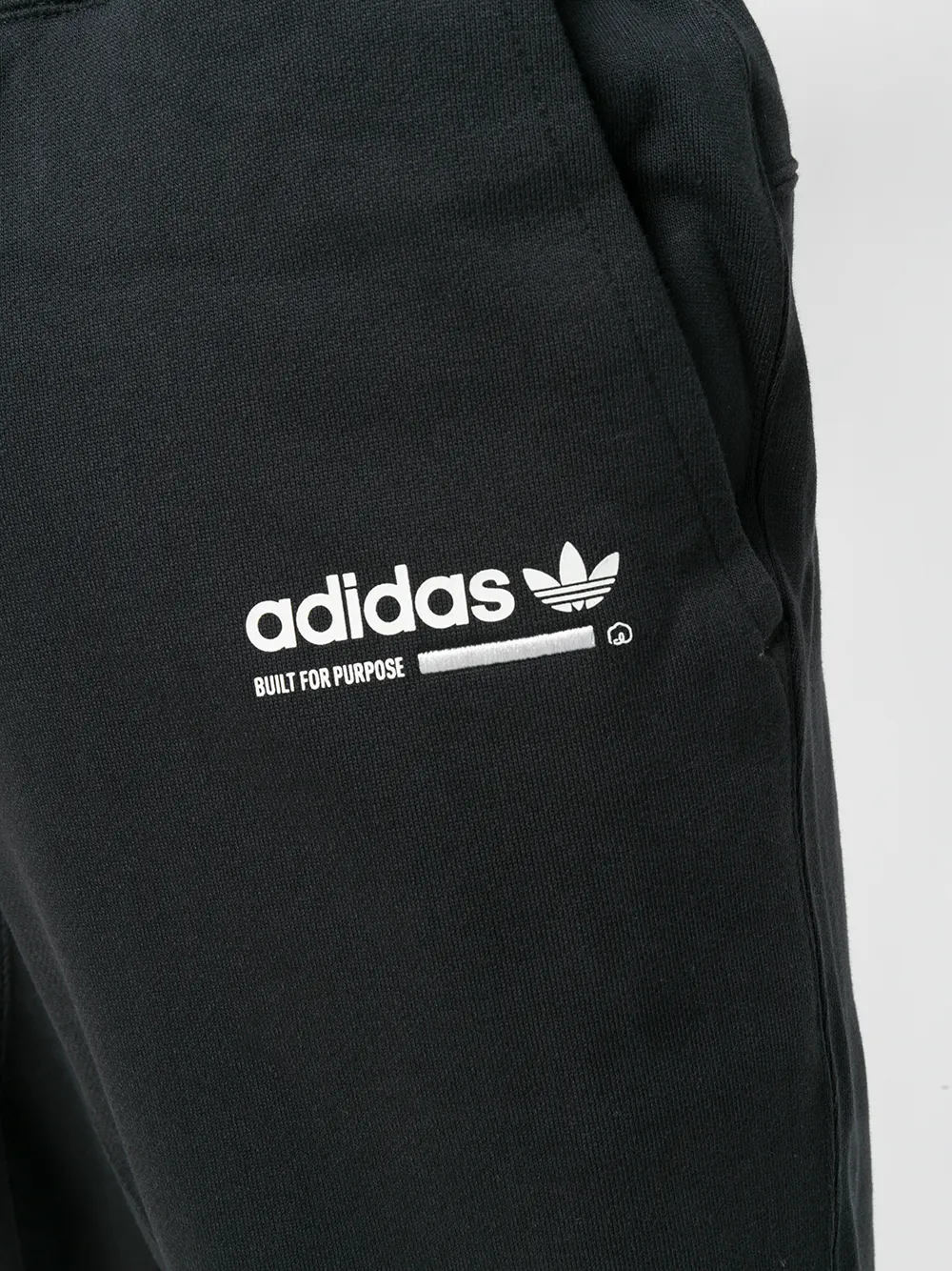 adidas geribbelde broek met manchetten Zwart