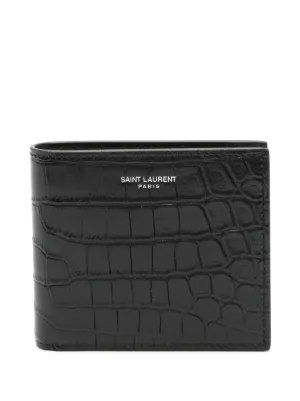 Saint Laurent Tiny Cassandre East/West Wallet | Black | FARFETCH RO