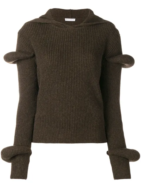 JW Anderson ribbed hooded jumper