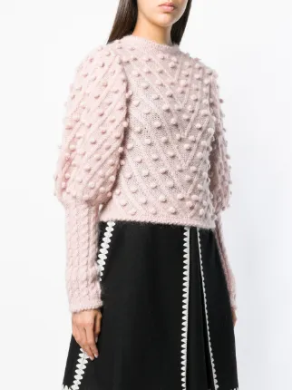 pink pom pom jumper