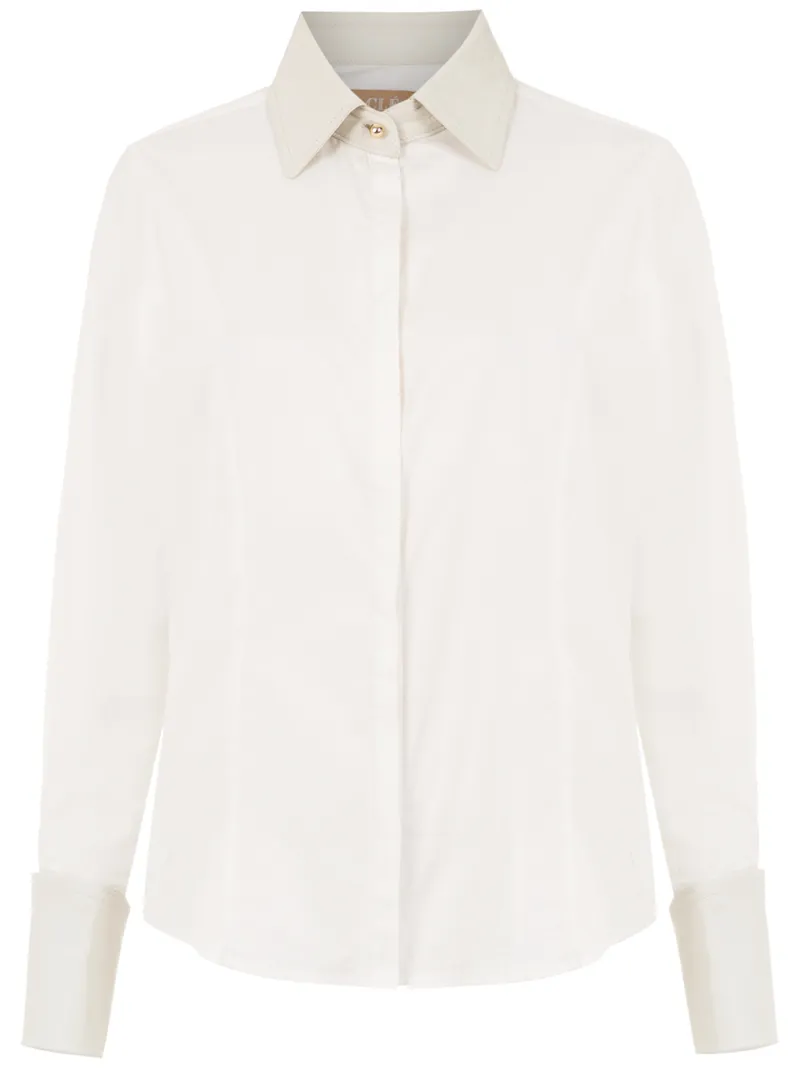 Clé shirt with leather details