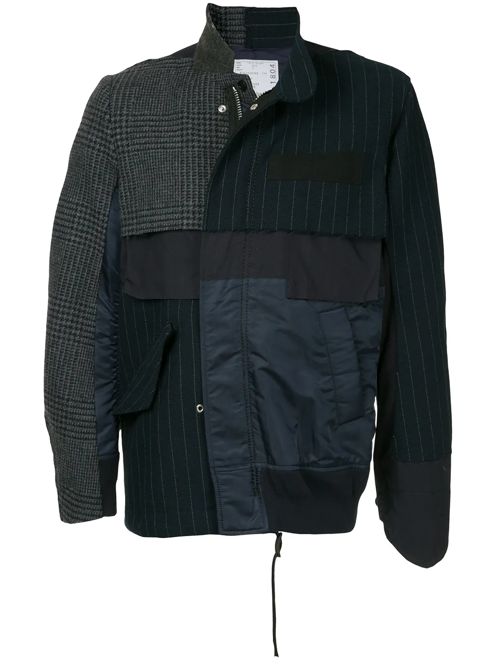 

sacai patchwork jacket - Blue