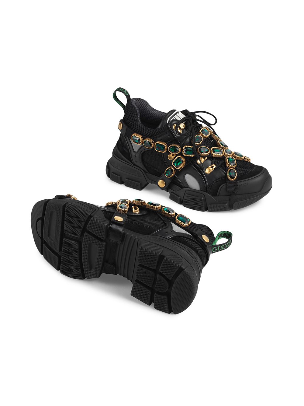 gucci flashtrek sneaker with removable crystals