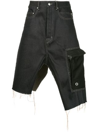 rick owens denim skirt