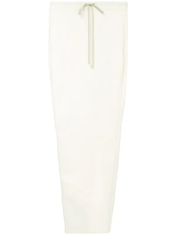 Rick Owens Long Fitted Skirt in Neutrals