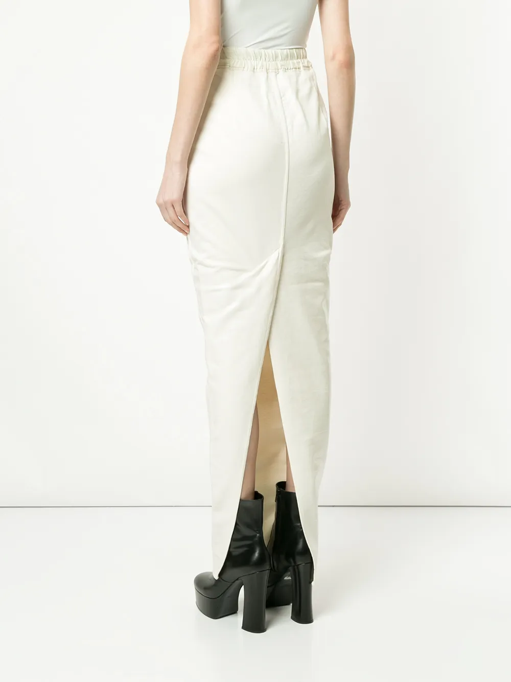 Rick Owens long fitted skirt Beige