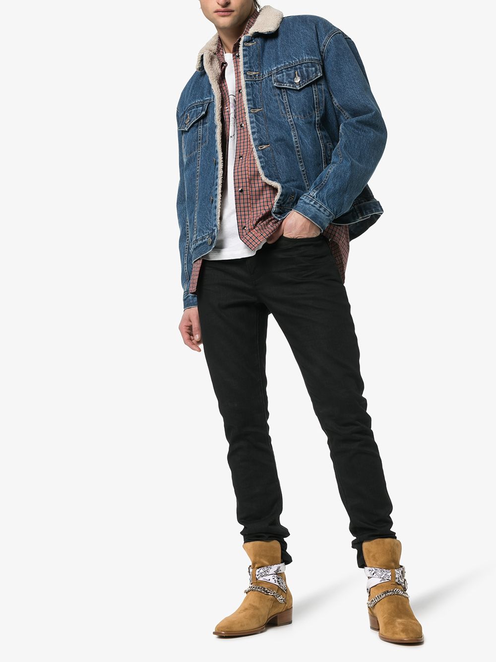 Amiri Boots AMIRI BANDANA BUCKLE BOOTS