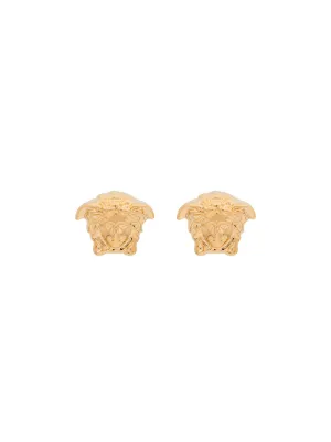 Designer Earrings For Men Farfetch Gold Metallic Medusa Stud Earrings